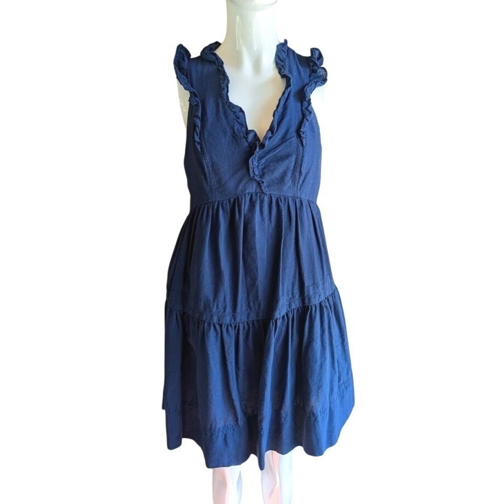 Vineyard Vines Dress XXS Ruffle Tiered Beachy Coastal Timeless Minimalist Preppy